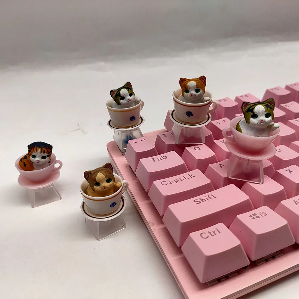 Buttons For Mechanical Keyboard Caps Cute Anime Pink Kawaii Cat Pbt