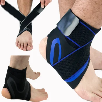 1 Pc Compressie Enkel Protector Anti Verstuiking Basketbal Voetbal Running Enkelbrace Ondersteunt Bandjes Bandage Wrap Voet Gym Veiligheid