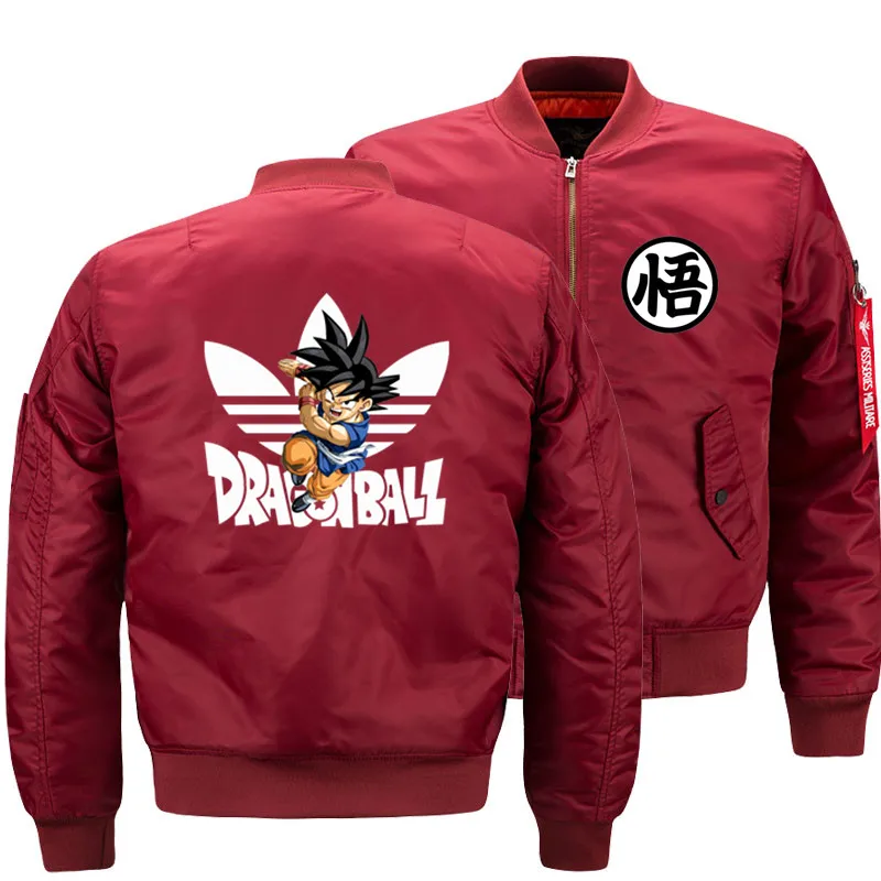 Men Bomber Jackets Dragon Ball Z Super Son Goku Cosplay Vegeta Flight Jacket Pilot Air Force Male Army Military Motorcycle Coats