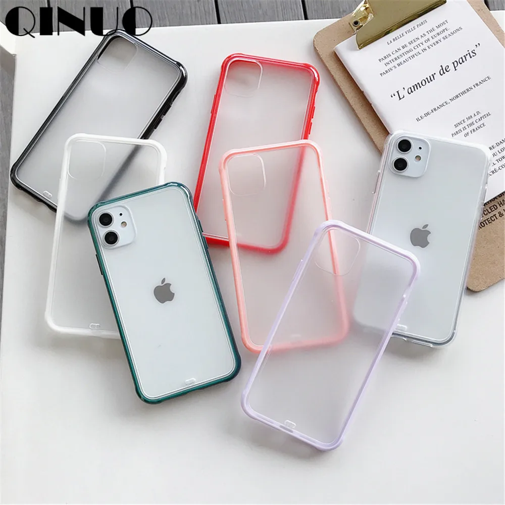 Матовый Прозрачный чехол для телефона iPhone 11 Pro Max XR X XS 8 7 6 S Plus жесткая силиконовая