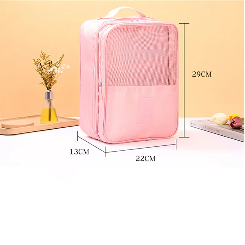 Travel Nylon Shoes Bag Portable Storage Bag Pouch Convenient Storage Organizer Shoes Zipper Sorting Pouch-in Storage Bags