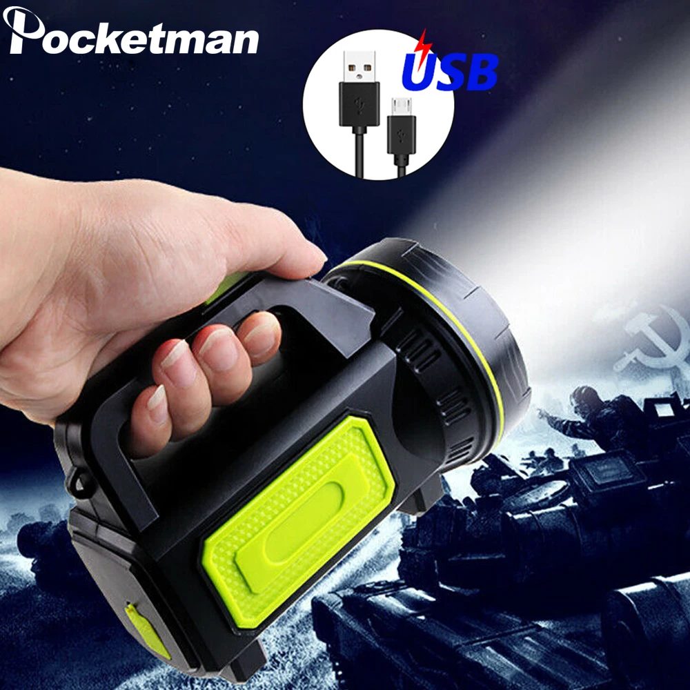 1/2/3X Rechargeable LED Torch Flashlight Super Bright Powerful Zoom Camping Lamp 