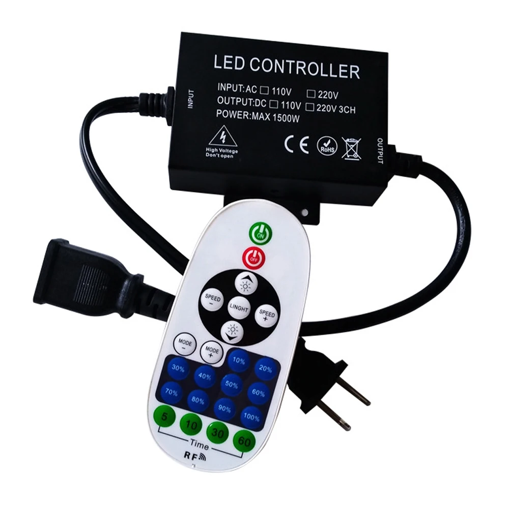 Контроллер для светодиодной ленты 1500 Вт 24 клавиши | Лампы и освещение