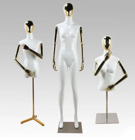 

High-end Clothing Mannequin Showcase Displays Half-body White Face-changing Model Customized Factory Direct Sell