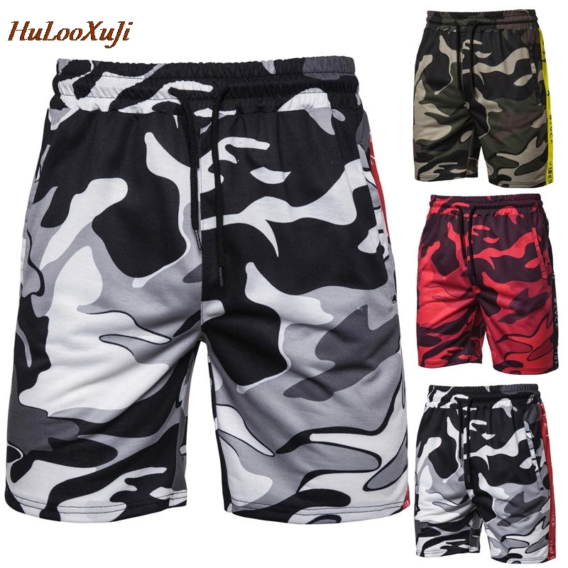HuLooXuJi мужские камуфляжные шорты в стиле милитари Стиль повседневные летние пляжные шорты с эластичной резинкой на талии Размер США: M-3XL