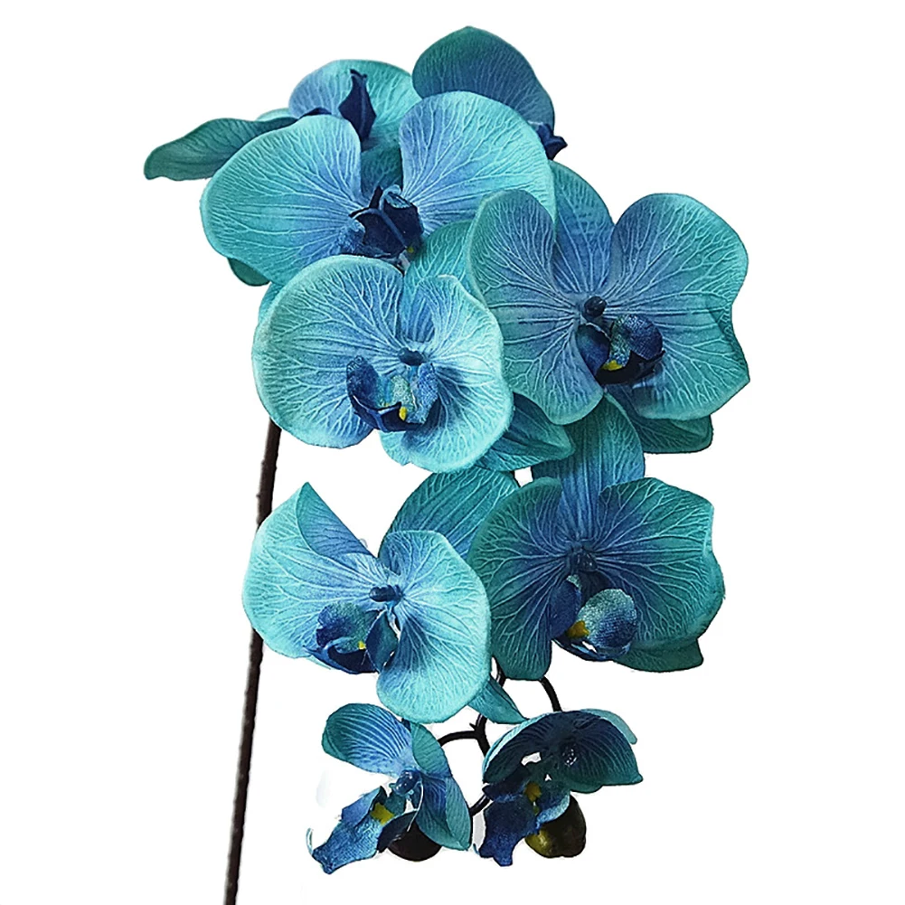 Искусственный цветок фаленопсис, латекс, силикон, настоящее прикосновение, мини Орхидея, орхидеи, свадебные, высокое качество, одиночные цвета