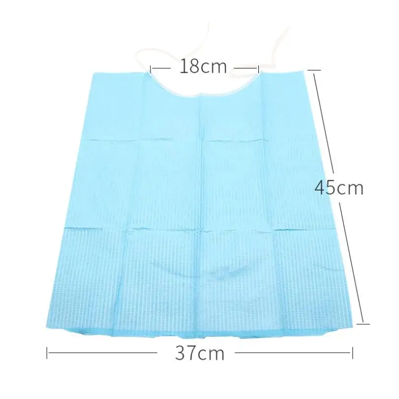 100 шт зубные нагрудники Водонепроницаемый одноразовые Бумага шарф шейный платок