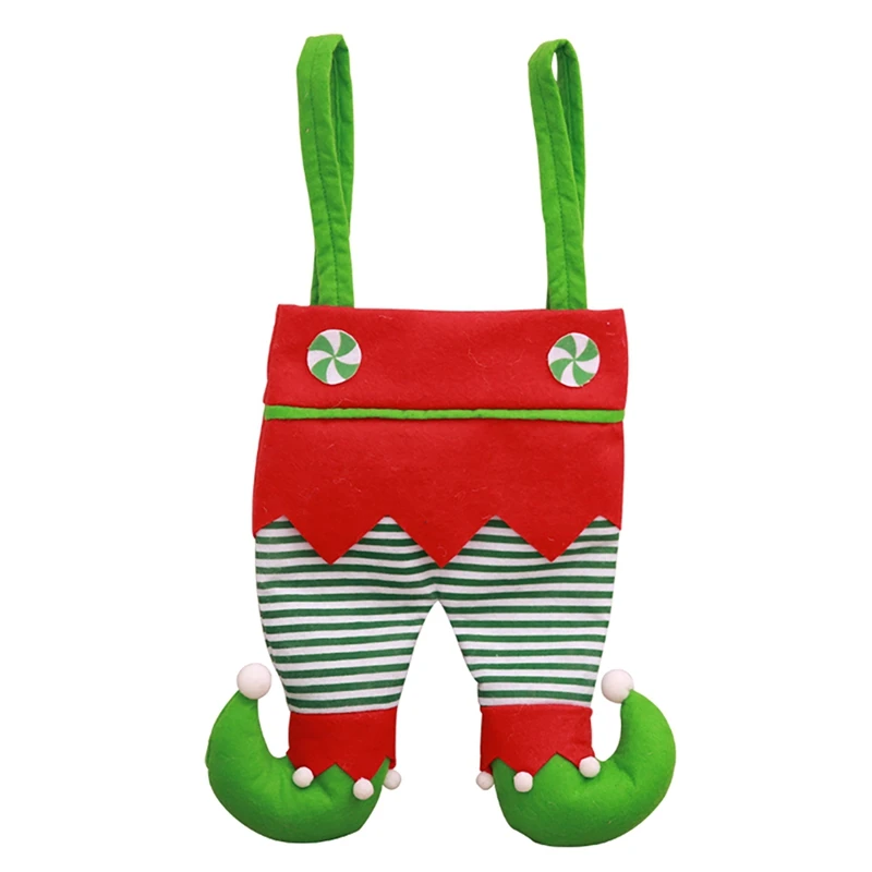 Elf Pants Christmas Gift Bag Ceative Candy Bag For Christmas Decoration Supplies Xmas Gifts Holder Storage Bags - Цвет: A2