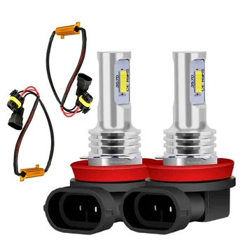 2Pcs H8 H11 CSP LED Car Fog Lamp Driving Light Canbus Decoder Load Resistor For Skoda Octavia 1 2 3 MK1 MK2 MK3 5E 1Z 1U A5 A7