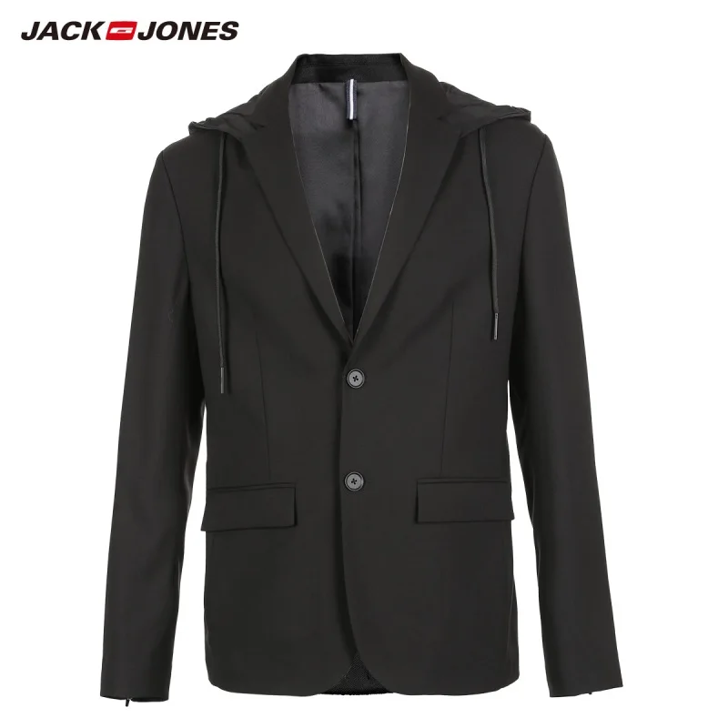 JackJones Мужской приталенный модный шерстяной Повседневный блейзер мужская одежда пальто 218408504