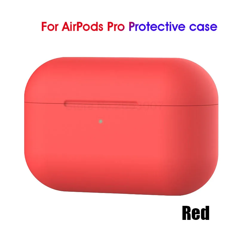 ТПУ силиконовый чехол для Apple Airpods Pro Наушники для Airpods Pro чехол Беспроводная Bluetooth гарнитура чехол противоударный чехол Funda - Цвет: Red