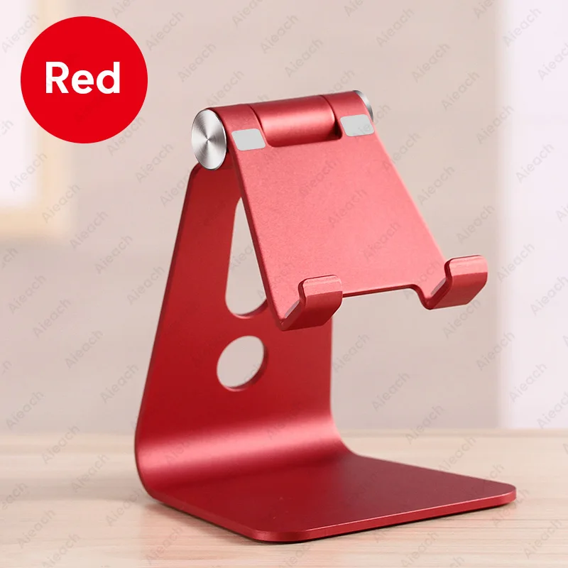 Red Универсальная настольная подставка для планшета для iPad 7,9 9,7 10,5 11 дюймов металлический вращающийся держатель для планшета для samsung Xiaomi huawei Phone Tablet - Цвет: Red