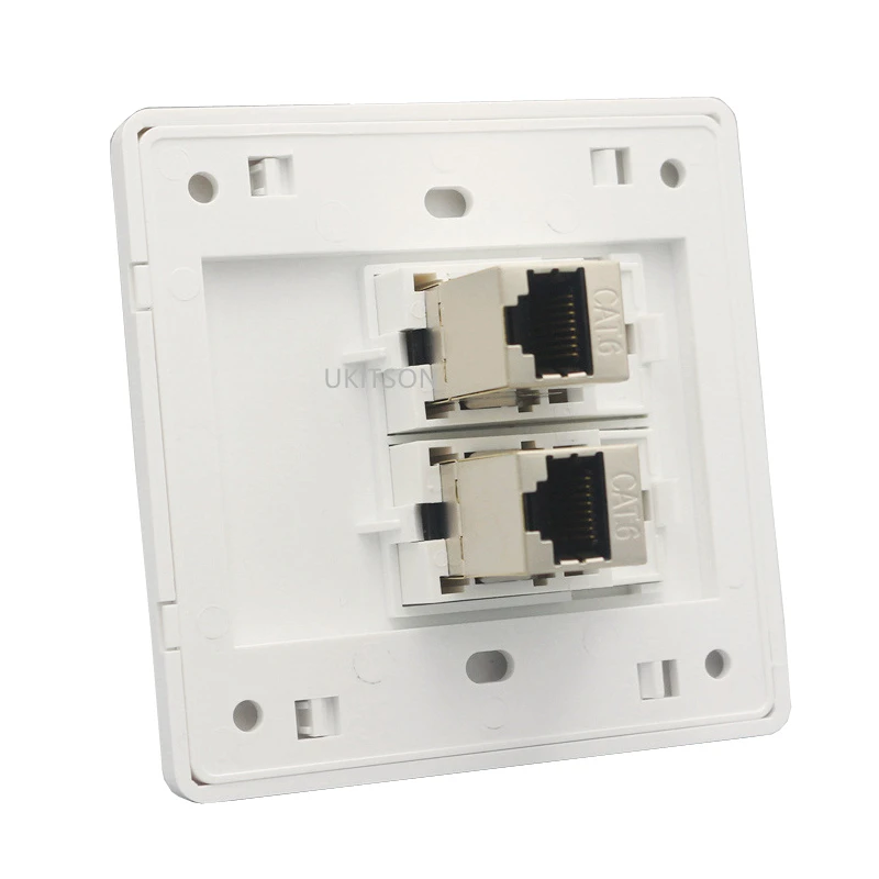 Сетевой разъем CAT 6 RJ45 лицевая панель с 2 портами экранированный CAT6 Keystone Jack