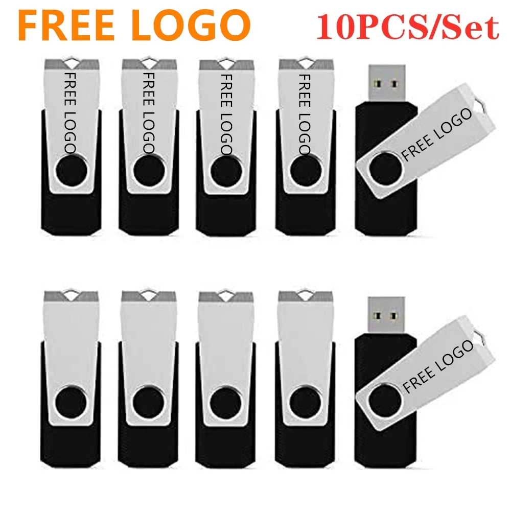 10 шт. металлический USB флеш-накопитель объемом 64Гб 32Гб 16Гб 8Гб 4Гб ГБ 512 Мб Флеш