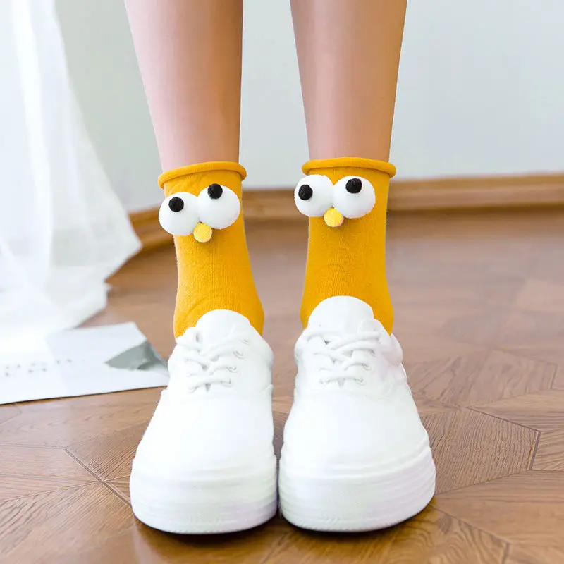 Lustige Socken der Frauen Kurze Baumwolle Heißer Verkauf 3D augen Designer Mode Amüsant Schöne Harajuku kawaii Geschenk Glücklich Nette Socken – Detail 13