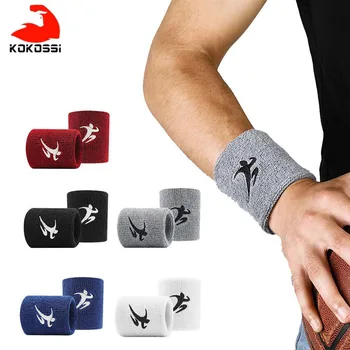 Kokossi Katoen Elastische Polsbandjes Gym Fitness Versnelling Ondersteuning Power Gewichtheffen Pols Wraps Voor Basketbal Tennis Badminton Brace