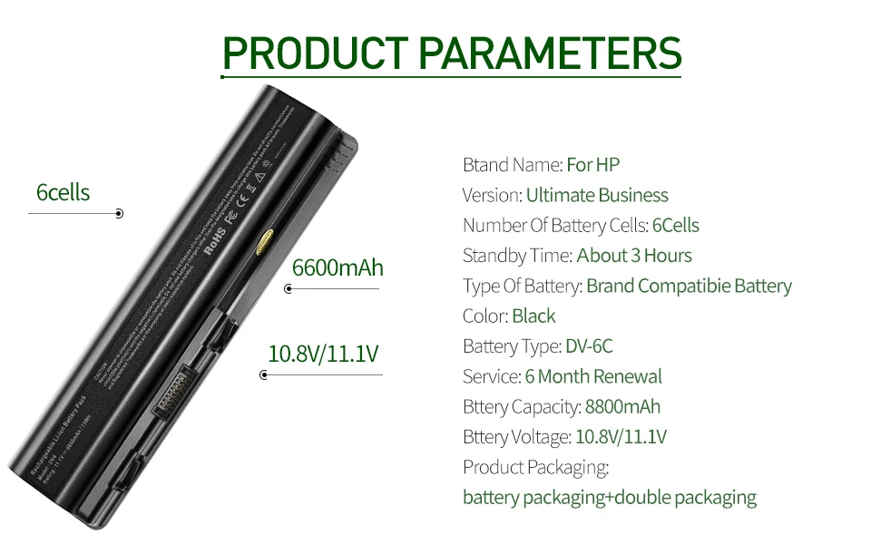 11,1 v аккумуляторная батареядля ноутбука hp павильон dv4i dv6 HDX16t dv5 dv4 G50 G61 G71 HSTNN-DB73 HSTNN-IB79 HSTNN-Q34C HSTNN-IB72 HSTNN-LB72