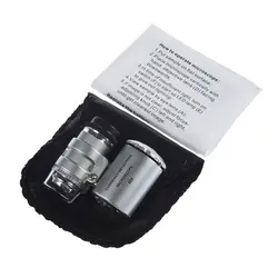 Microscope de téléphone portable, loupe Micro lentille 60X, Zoom optique, lentille LED pour iPhone 4G/4s, meilleures ventes 