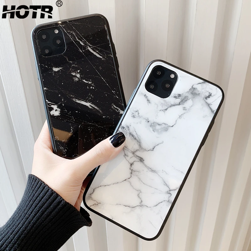 for iphone 11 Marble Stone Glass Case for Apple 11 Pro Max 2019 Hard