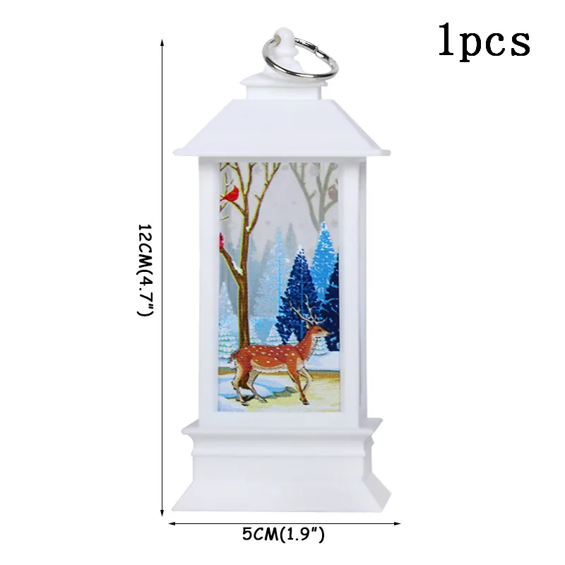 1pcs LED lanternA Рождественская Подарочная коробка Санта Клаус Рождественская елка украшения шар новогодний Navidad рождественские кухонные украшения для дома Kerst Noel - Цвет: 1pcs LED lanternA