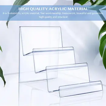 

Acrylic Desktop Storage Rack Wallet Display Stand Holder Purse Handbag Organizer Display Rack (Three Layer)
