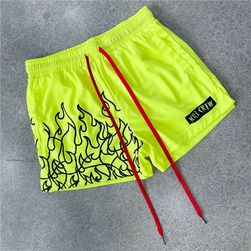 New Summer Men mesh Gym Bodybuilding Casual  Loose Shorts Joggers outdoors fitness beach Short Pants Male Brand Sweatpant S-4XL mens casual shorts