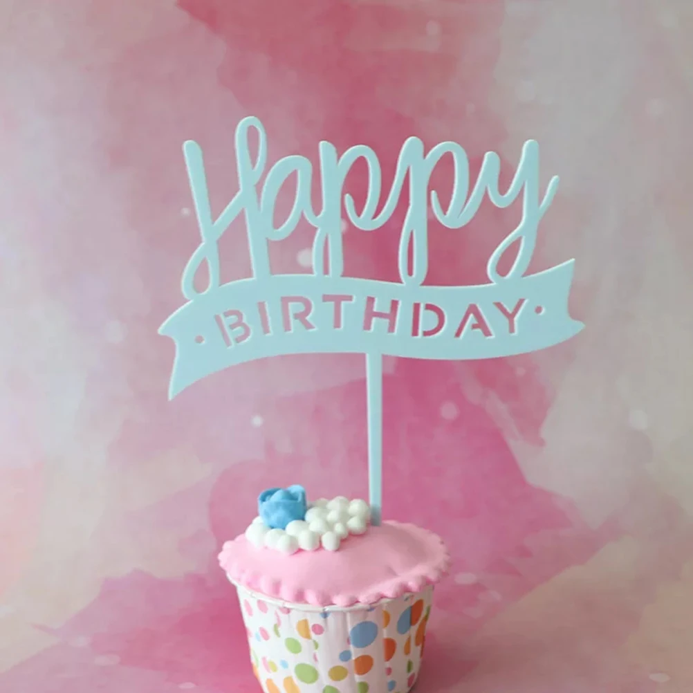 5 шт. Топпер для торта С Днем Рождения акриловые буквы украшения прекрасный кекс