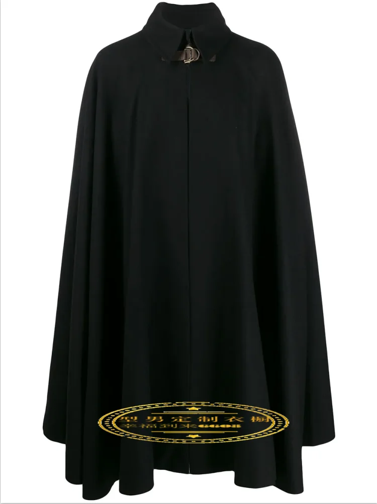 S~ 6XL! Настраиваемая новая мужская одежда Весенняя и Осенняя мода Свободный кардиган Летучая мышь рубашка длинный плащ дикая ветровка с лацканами