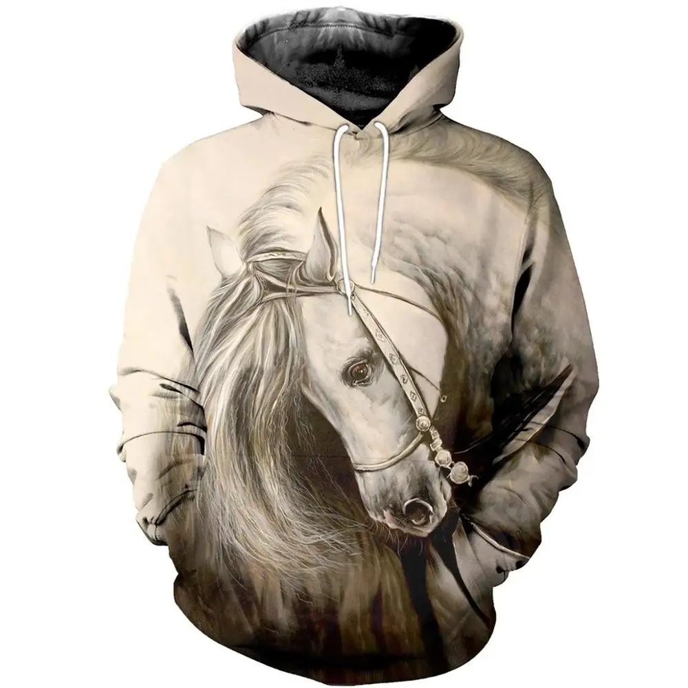 hoodies PLstar Космос животных Чемпион медаль лошадь гонки 3d толстовки/Толстовка Зима Осень Длинные selvee Harajuku streetwear-7 - Цвет: hoodies
