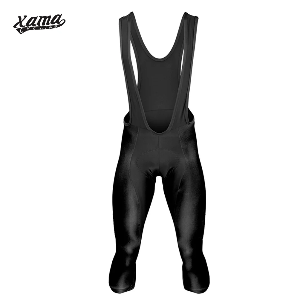 Xama Cycling 3/4 Black Bib Knickers 20D Gel Pad Pants Man Pro Licra Bicycle Shorts Under Wear Mtb Downhill Bike Tights Ciclismo