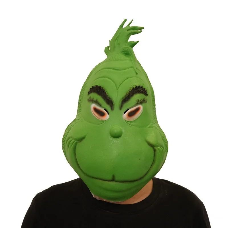 Смешной Grinch палантин Рождественская маска для вечеринки Косплей шляпа рождество