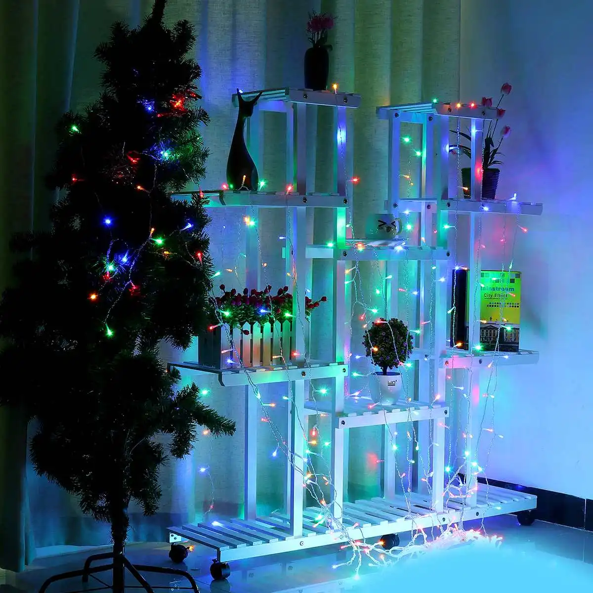 AU PLug, 1000 led, сказочный светильник для занавесок, праздничный светильник, 1000 led, Рождественский светильник для свадьбы, дома, сада, вечерние украшения