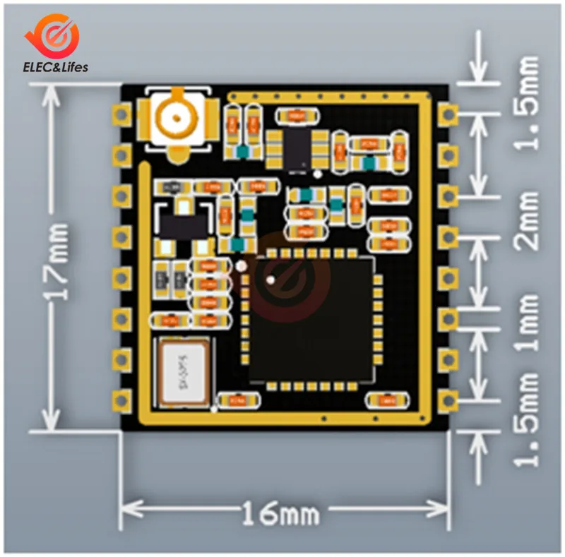 433 МГц SX1278 LoRa модуль 433 м 10 км Ra-02 Ai-Thinker Беспроводная передача спектра SPI GPIO интерфейс для умного дома DIY