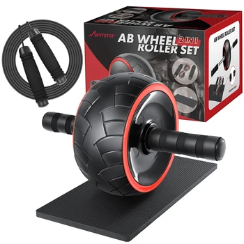 

Ab Wheel Roller Set With Rope Set Abdominal Wheel With Jump Rope Training Pad For Exercise Fitness Body Building Home Gym