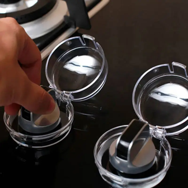 6 Pcs Baby Safety Oven Lock Lid Gas Stove Knob Covers Infant Child Protector Safety Material Accurate Size Kitchen Supplies