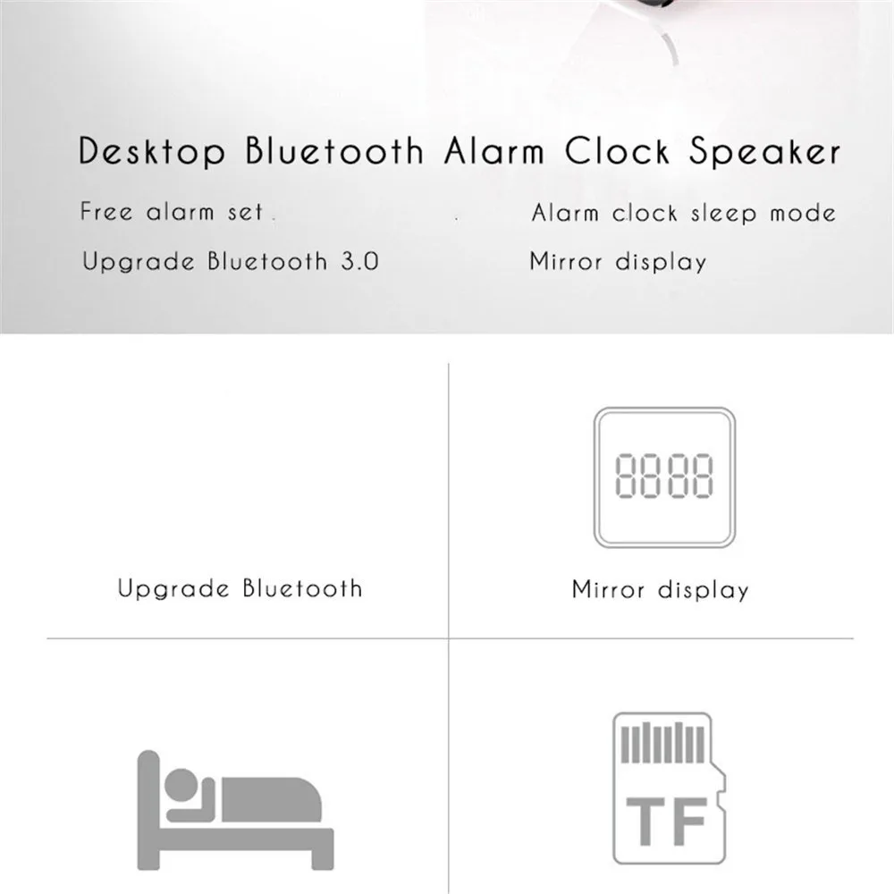 Настольный Bluetooth Будильник динамик V9 портативный беспроводной металлический Bluetooth динамик s супер бас мини динамик