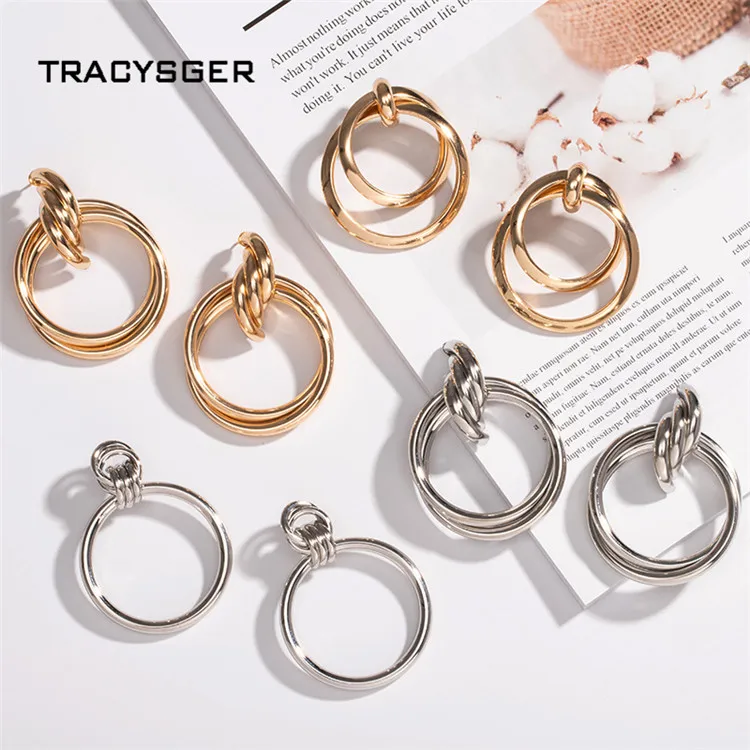 AH-ER84794 /TRACYSGER/огромные индивидуальные геометрические серьги в стиле панк |