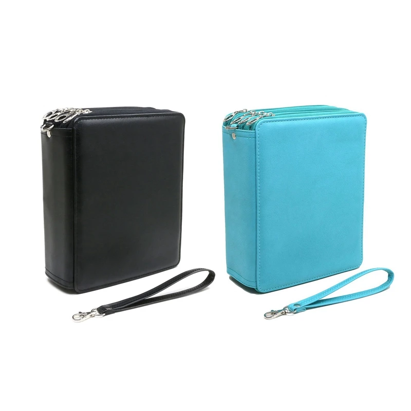 

2pcs 168 Slots Super Large Capacity Pen Bag with Zipper Strap for Prismacolor Watercolor Pencils, Crayola Colored Pencils, Marco