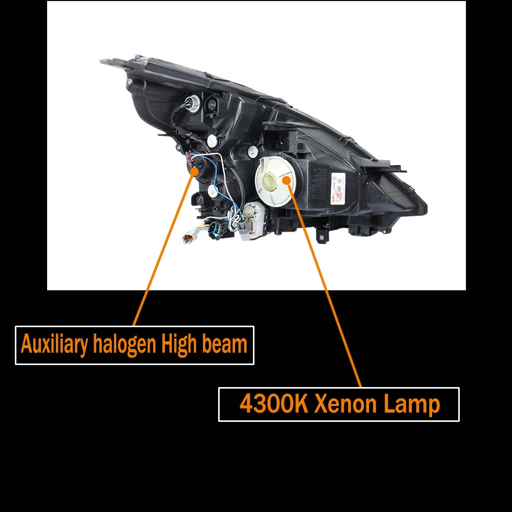 Светодиодный фонарь для Nissan Teana 2009-2012Year светодиодные фары DRL ходовые огни Биксеноновые противотуманные фары - Цвет: 4300K Xenon Lamp