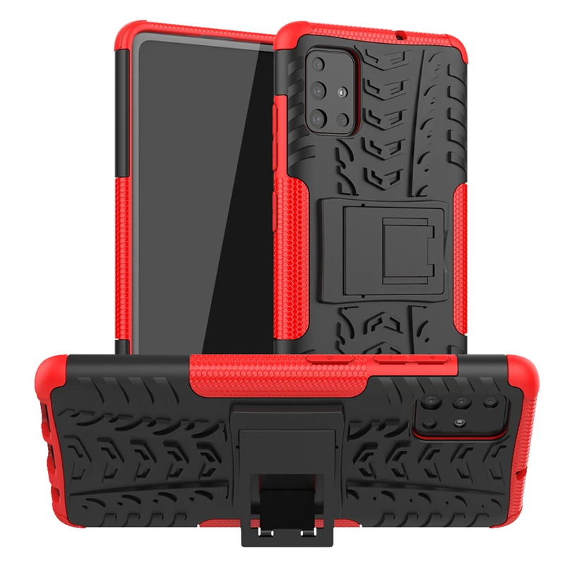 

For Samsung Galaxy A51 Case Armor Rubber Silicone Phone Kickstand Case Cover For Samsung Galaxy A51 Cover For Samsung Galaxy A51
