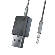 Transmetteur récepteur compatible Bluetooth 5.0, 2 en 1, haut parleur de voiture PC TV avec câble Audio AUX 3.5mm, adaptateur de musique, écouteurs