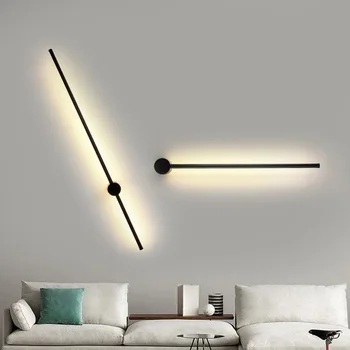 

Modern LED Wall Lamp Long Hanging Lights Simple Nordic Living Room Sofa Background Wall Light Bedroom Bedside Floor Lamp