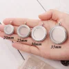 Wholesale with Crystals Floating Lockets Waterproof 20mm 25mm 30mm 35mm 316l Stainless Steel Round Glass Locket Pendant 5