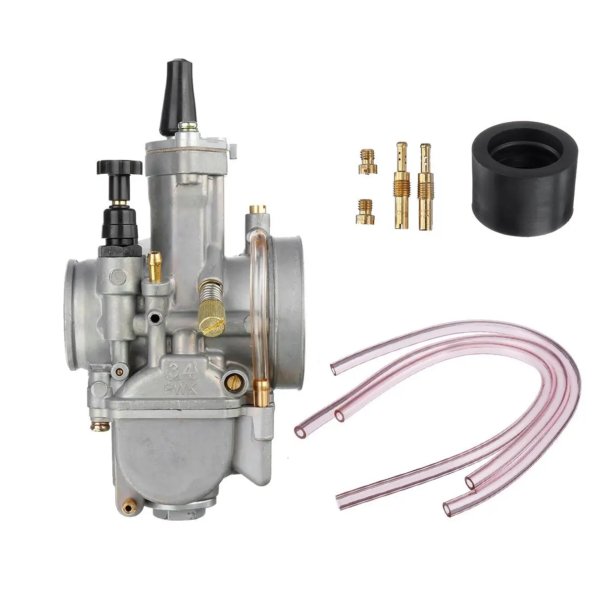 34mm Карбюратора мотоцикла универсальный Carburador Carb Мощность струи для Keihin PWK око 21/24/26/28/30/32/34 мм для 200cc до 250cc двигатель - Цвет: 34mm