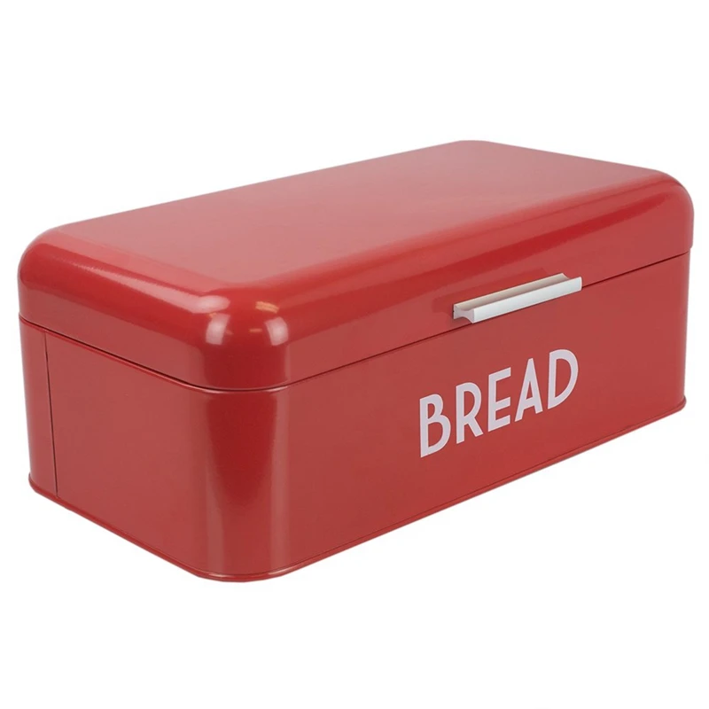Square Retro Kitchen Storage Box Flat Cover Bread Box European Kitchen Storage Box