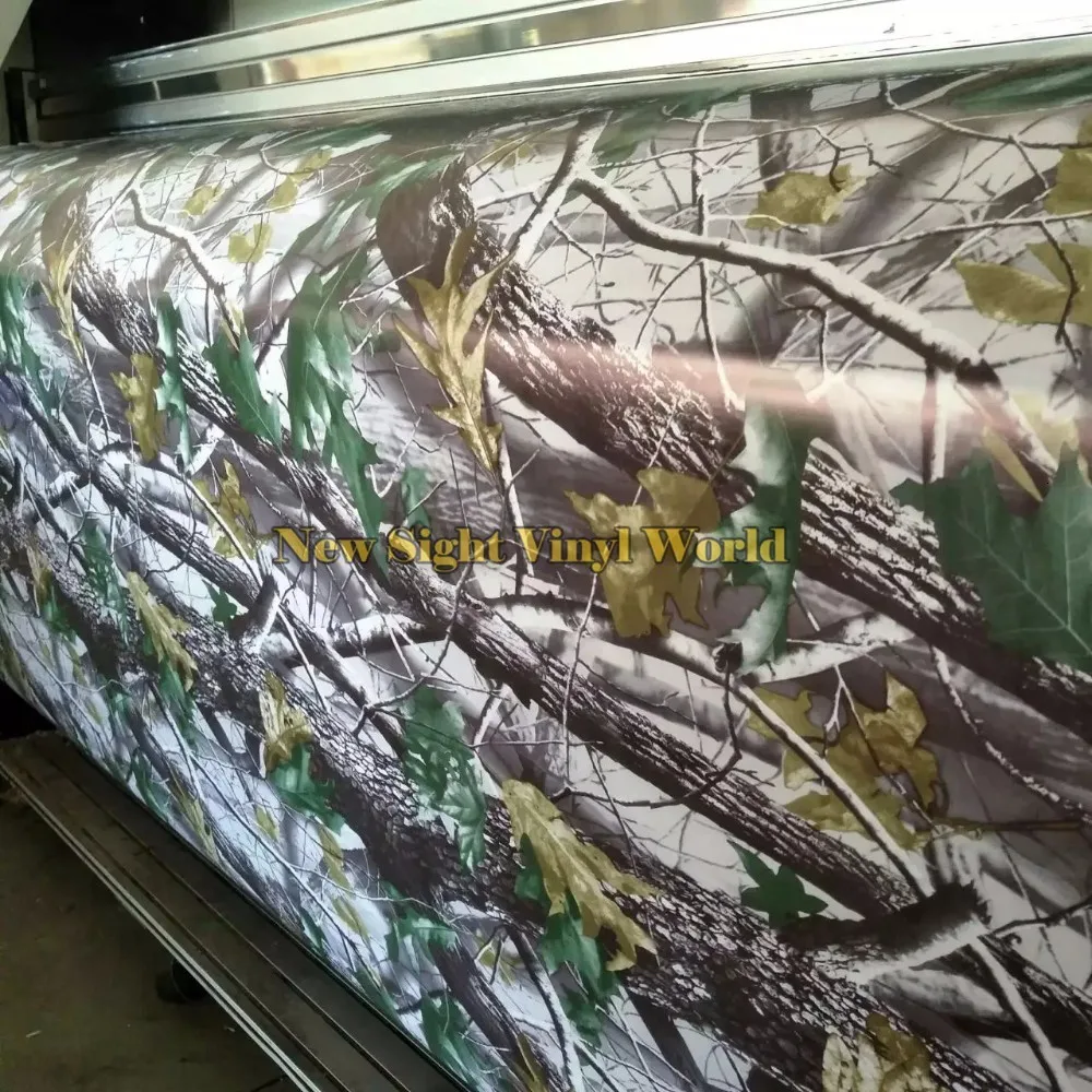 Дерево листья Realtree камуфляж виниловая оберточная пленка для грузовика джипа Размер: 1,50*30 м/рулон