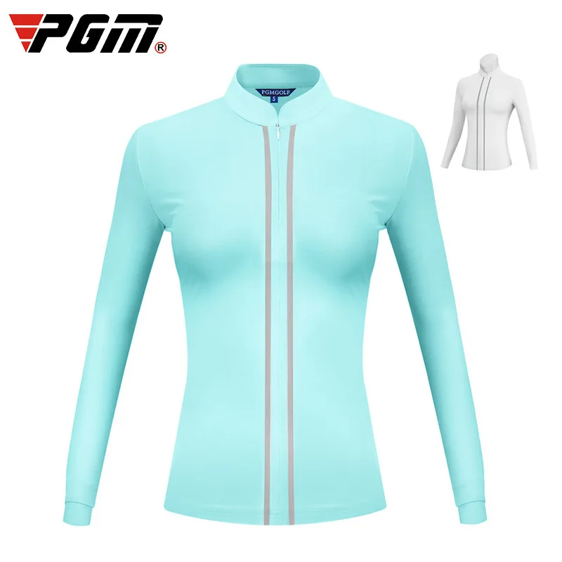 PGM, женское ветронепроницаемое пальто для гольфа, теплая ветровка с длинным рукавом, женская тонкая рубашка с воротником-стойкой, спортивная одежда для тренировок в гольф, D0800