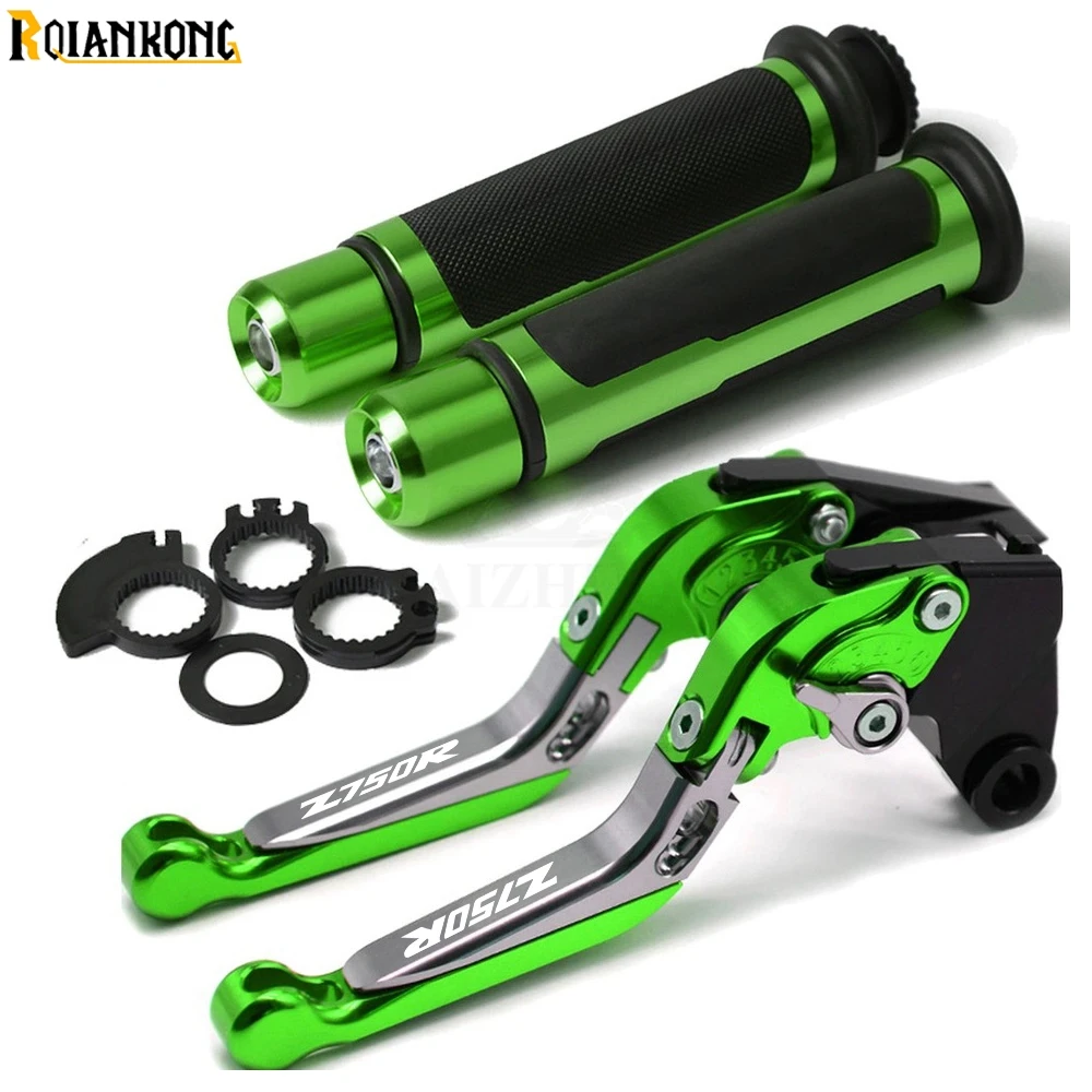 

Motorcycle Brake Handle CNC Motorcycle Adjustable Clutch Brake Lever Handle For Kawasaki Z750R 2011 2012 Z 750 R with logo