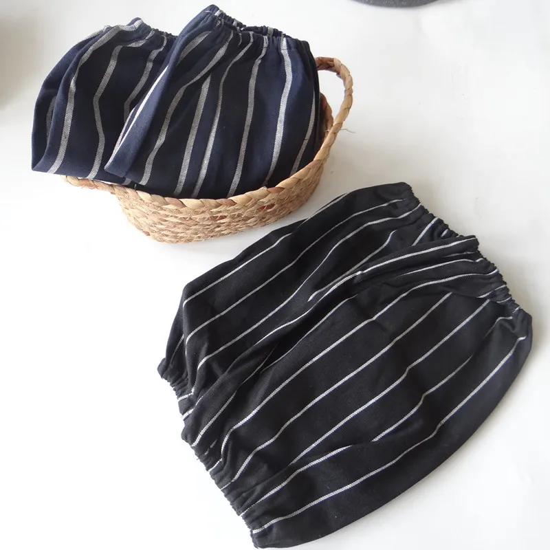 Manufacturers Direct Selling Dark Blue Stripes Microwave Oven Gloves Placemat Insulation Gloves Placemat Sleeves