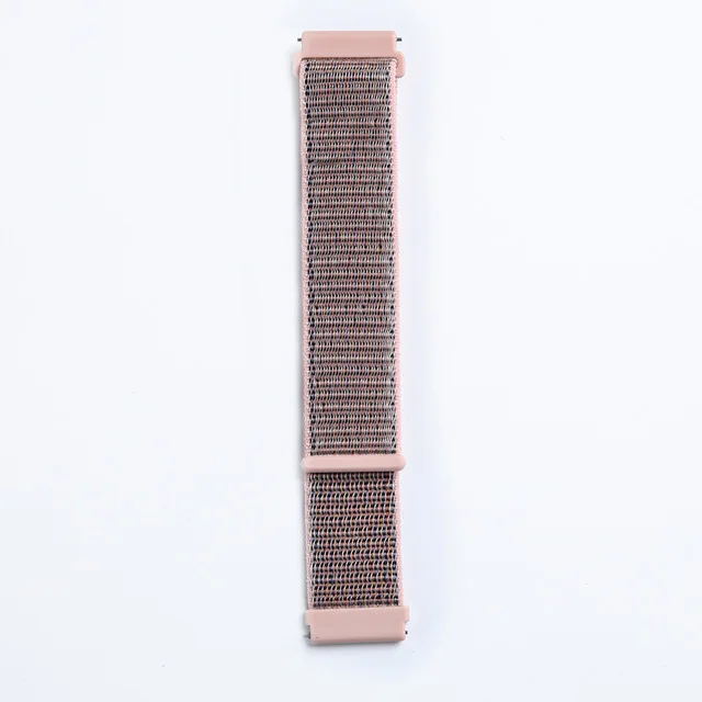 Спортивная петля для apple watch series 4 3 2 1 полоса отражающий ремешок мягкая плетёная нейлоновая дышащая браслет для iwatch 38 40 42 44 мм - Цвет: Pink sand